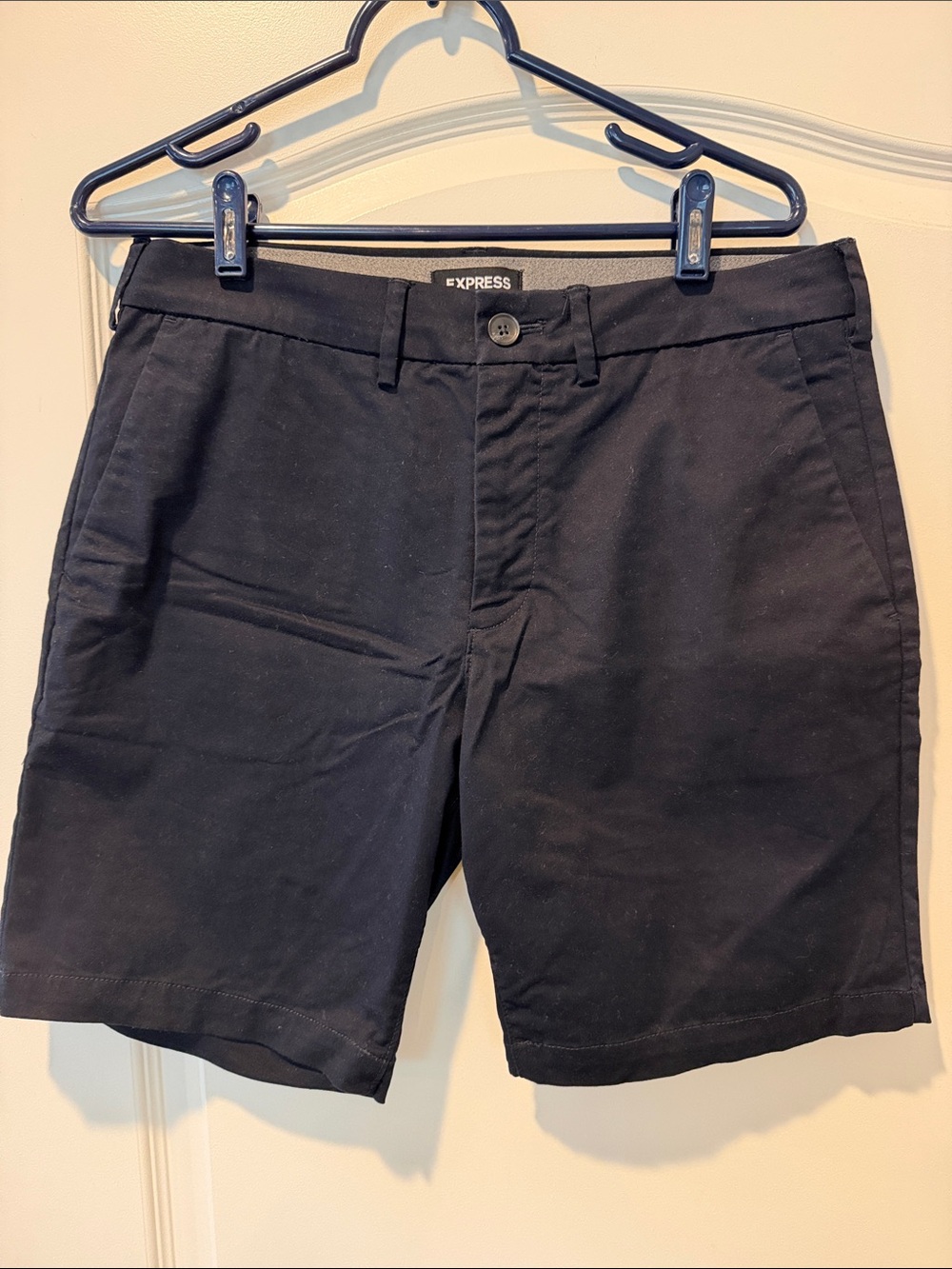 Express Dark Navy Flat Front Men’s Shorts